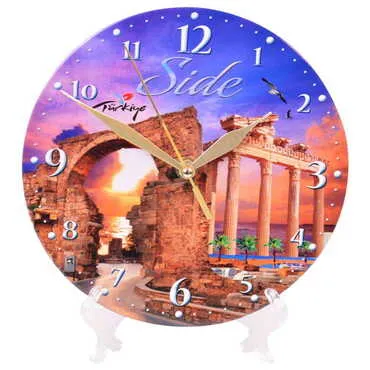 Side Themed Ceramic Wall Clock 20 Cm - 5