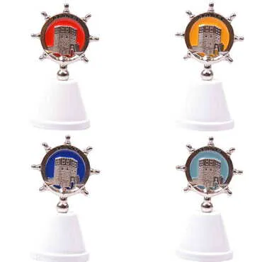 Alanya Themed Metal Enamel Hand Bell - 2
