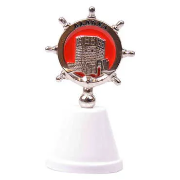 Alanya Themed Metal Enamel Hand Bell - 4