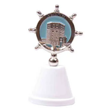 Alanya Themed Metal Enamel Hand Bell - 5