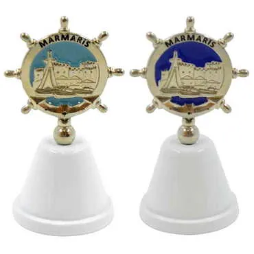 Marmaris Themed Metal Enamel Hand Bell - 2