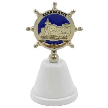 Marmaris Themed Metal Enamel Hand Bell - 4