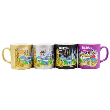 Bursa Themed Customised Serigraphy Printed Ceramic Mug 82x90 mm - 2