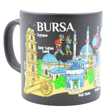 Bursa Themed Customised Serigraphy Printed Ceramic Mug 82x90 mm - 3
