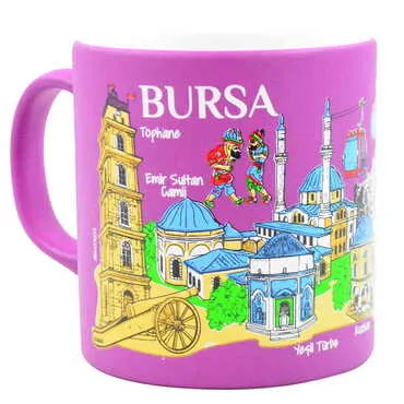 Bursa Themed Customised Serigraphy Printed Ceramic Mug 82x90 mm - 4