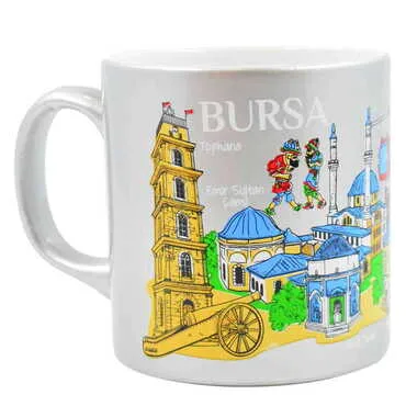 Bursa Themed Customised Serigraphy Printed Ceramic Mug 82x90 mm - 5