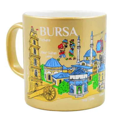 Bursa Themed Customised Serigraphy Printed Ceramic Mug 82x90 mm - 6
