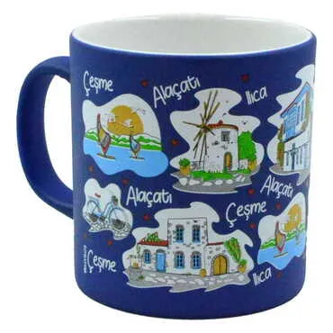 Cesme Region Themed Customised Serigraphy Printed Ceramic Mug 82x90 mm - 6