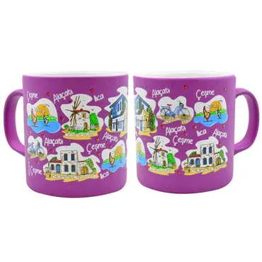 Cesme Region Themed Customised Serigraphy Printed Ceramic Mug 82x90 mm - 8