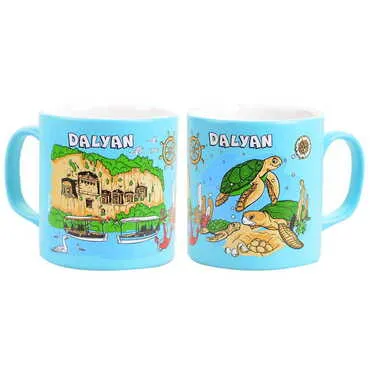 Dalyan Themed Customised Serigraphy Printed Ceramic Mug 82x90 mm - 5