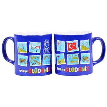 Fethiye Region Themed Customised Serigraphy Printed Ceramic Mug 82x90 mm - 6