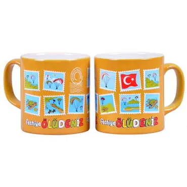 Fethiye Region Themed Customised Serigraphy Printed Ceramic Mug 82x90 mm - 7