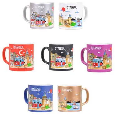 Istanbul Themed Customised Serigraphy Printed Ceramic Mug 82x90 mm - 2