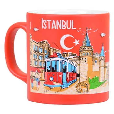 Istanbul Themed Customised Serigraphy Printed Ceramic Mug 82x90 mm - 4