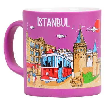 Istanbul Themed Customised Serigraphy Printed Ceramic Mug 82x90 mm - 5