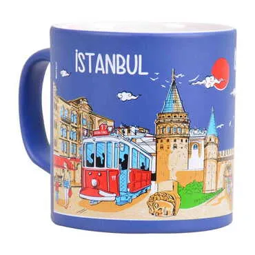 Istanbul Themed Customised Serigraphy Printed Ceramic Mug 82x90 mm - 7