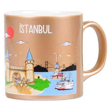 Istanbul Themed Customised Serigraphy Printed Ceramic Mug 82x90 mm - 11