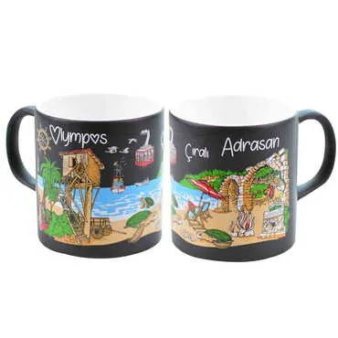 Toptan Olympos Temalı Seramik Renkli Baskılı Kupa 82x90 mm - 8