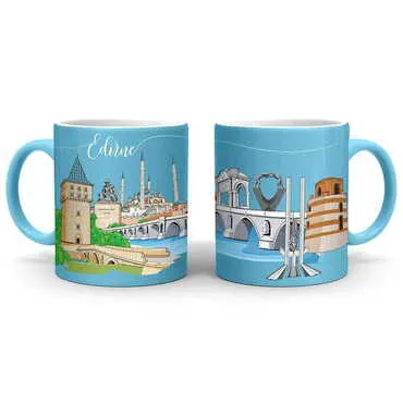 City Themed Customised Serigraphy Printed Ceramic Mug 82x90 mm - 3