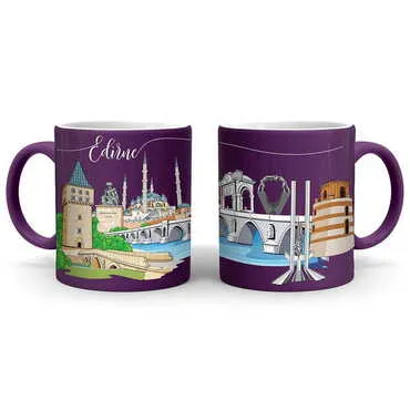City Themed Customised Serigraphy Printed Ceramic Mug 82x90 mm - 5