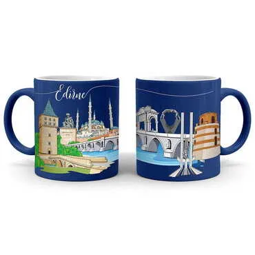 City Themed Customised Serigraphy Printed Ceramic Mug 82x90 mm - 6