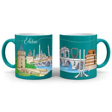 City Themed Customised Serigraphy Printed Ceramic Mug 82x90 mm - 7