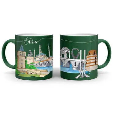 City Themed Customised Serigraphy Printed Ceramic Mug 82x90 mm - 8