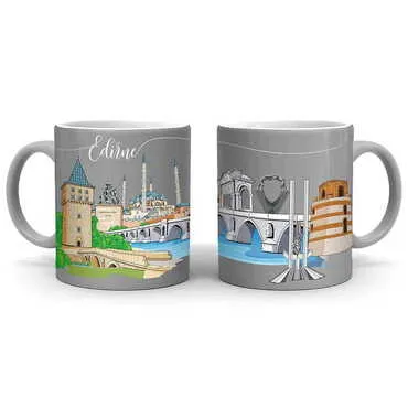 City Themed Customised Serigraphy Printed Ceramic Mug 82x90 mm - 9