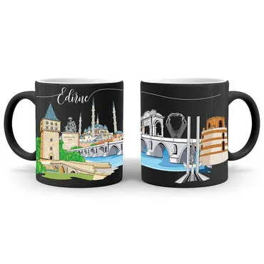 City Themed Customised Serigraphy Printed Ceramic Mug 82x90 mm - 10