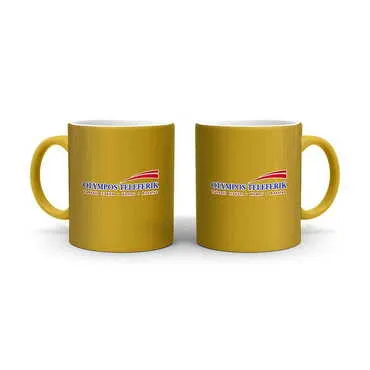 Cable Card Themed Customised Serigraphy Printed Ceramic Mug 82x90 mm - 10