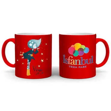 Theme Park Themed Customised Serigraphy Printed Ceramic Mug 82x90 mm - 4