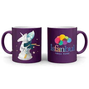 Theme Park Themed Customised Serigraphy Printed Ceramic Mug 82x90 mm - 5