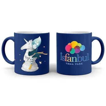 Theme Park Themed Customised Serigraphy Printed Ceramic Mug 82x90 mm - 7