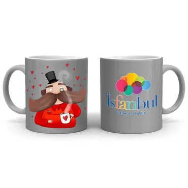 Theme Park Themed Customised Serigraphy Printed Ceramic Mug 82x90 mm - 10
