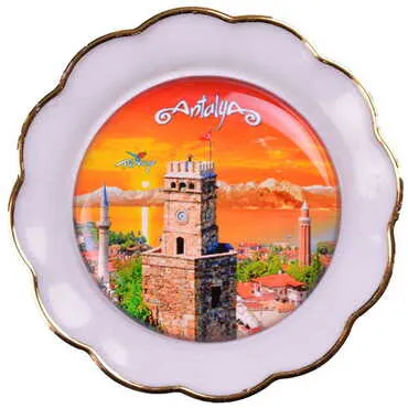 Toptan Antalya Temalı Myros Tabak Magnet 73 mm - 4