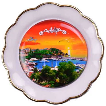 Toptan Antalya Temalı Myros Tabak Magnet 73 mm - 6