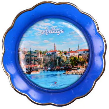 Toptan Antalya Temalı Myros Tabak Magnet 73 mm - 21
