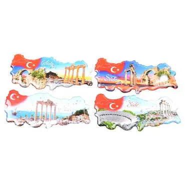 Toptan Side Temalı Myros Türki̇ye Hari̇ta Magnet - 2
