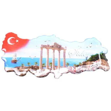 Toptan Side Temalı Myros Türki̇ye Hari̇ta Magnet - 3