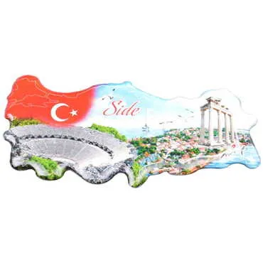 Toptan Side Temalı Myros Türki̇ye Hari̇ta Magnet - 6