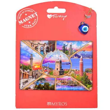 Toptan Antalya Temalı Myros Kartonetli Magnet - 3