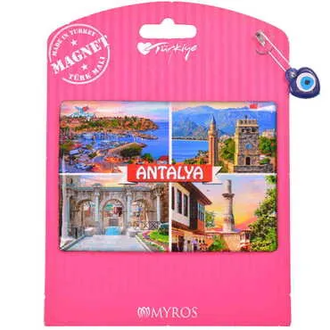 Toptan Antalya Temalı Myros Kartonetli Magnet - 5