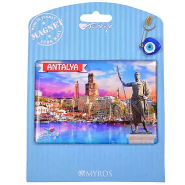 Toptan Antalya Temalı Myros Kartonetli Magnet - 10