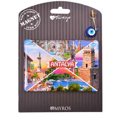 Toptan Antalya Temalı Myros Kartonetli Magnet - 15