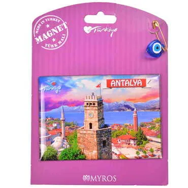 Toptan Antalya Temalı Myros Kartonetli Magnet - 21