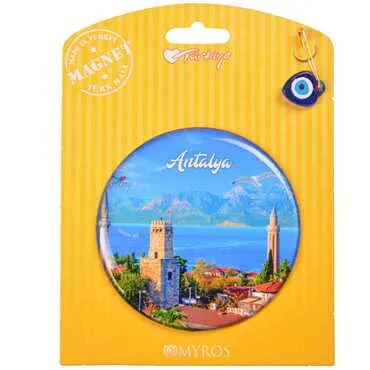 Toptan Antalya Temalı Myros Kartonetli Magnet - 24