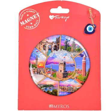 Toptan Antalya Temalı Myros Kartonetli Magnet - 28