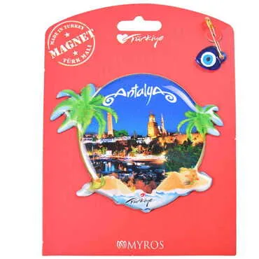 Toptan Antalya Temalı Myros Kartonetli Magnet - 32