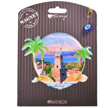 Toptan Antalya Temalı Myros Kartonetli Magnet - 34