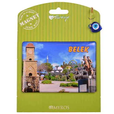 Belek Themed Epoxy Dome Backing Card Souvenir Fridge Magnet - 4